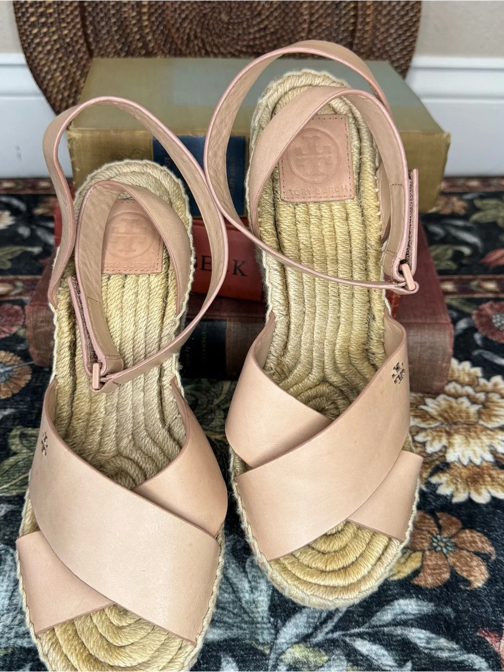 TORY BURCH | Bima Espadrille Wedge Sandals Size 9